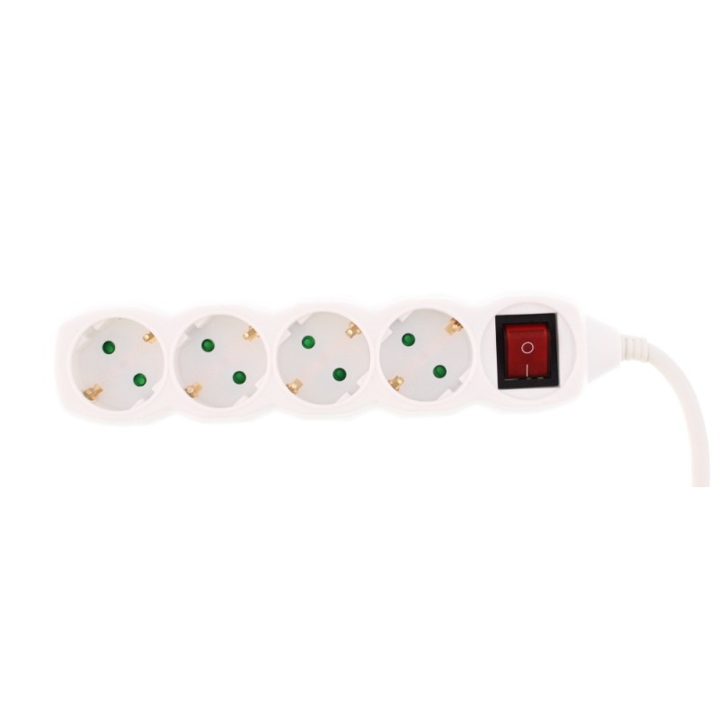prelungitor 4 prize 5m cu intrerupator, cablu 3x1.5mmp, well