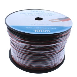 cablu difuzor rosu/negru 2x4.00mmp, 100m, well
