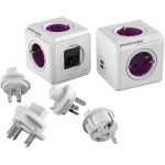 fisa in forma de cub 4 prize+2 usb + 4 mufe adaptoare, rewirable, allocacoc, resigilat