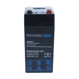 acumulator plumb acid well 4v 4ah, terminal t1