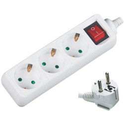 prelungitor 3 prize 5m cu intrerupator, cablu 3x1.5mmp, well
