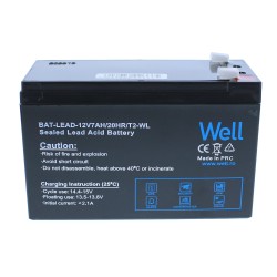 acumulator plumb acid well 12v 7ah, borne late, terminal t2