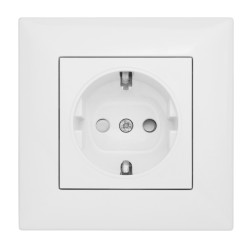 priza simpla schrack visio50 ev106104 complet protectie copii incastrat alb cu surub