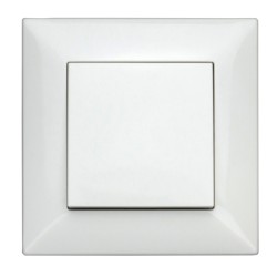 intrerupator sonerie schrack visio50 ev106020 complet incastrat alb cu surub