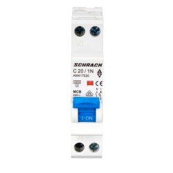 siguranta electrica automata schrack amparo am417520--, 4,5ka, 20a, 1p+n, 1 modul