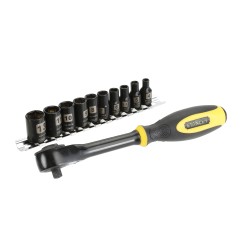 set 11 tubulare fatmax 1/4" cu clichet 0-94-607 stanley