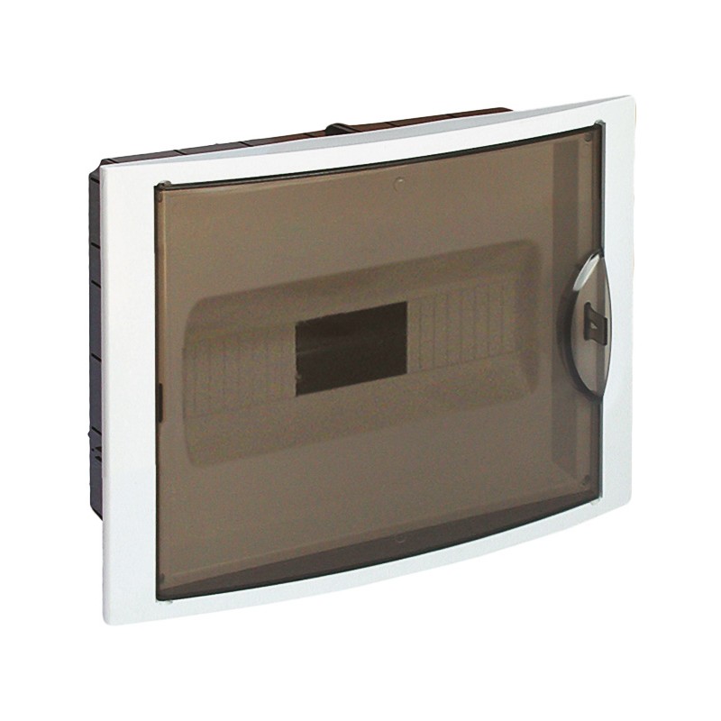 tablou electric solera arelos 5012pf, 14 module, incastrat, ip40, 249x362x102 mm, plastic, usa fumurie, rama alba