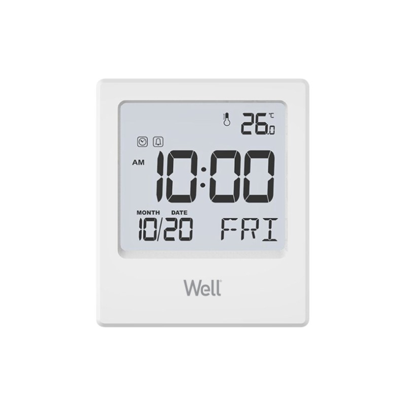 ceas desteptator well creed, afisare temperatura, ora curenta, ziua, data