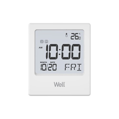 ceas desteptator well creed, afisare temperatura, ora curenta, ziua, data