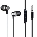 casti in-ear cu fir well, microfon, reglare volum, jack 3.5mm, ep303, negru