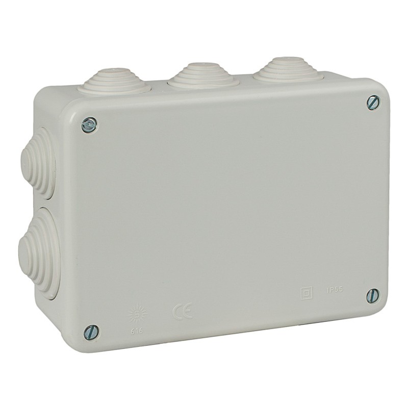 doza derivatie solera 616, aparenta, 8 intrari o25, 2 intrari o32, 165x120x60 mm