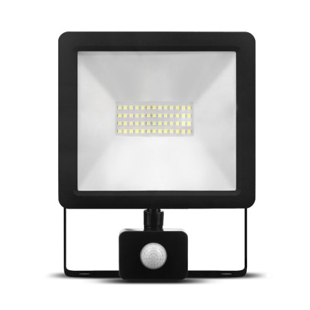 proiector led cu senzor 50w 4000lm ip65 4000k negru, modee