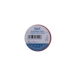 banda izolatoare 1.9 cm x 20 m - rosu, set 10 bucati, well