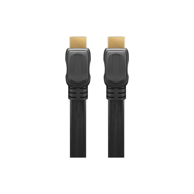 cablu plat hdmi 19 pini tata  hdmi 19 pini tata, 1.4, functie ethernet, 3 m, goobay
