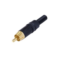 conector phono aurit, negru, neutrik