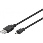 cablu usb 2.0 a tata - mini usb 8pini, 1.8m, negru, goobay