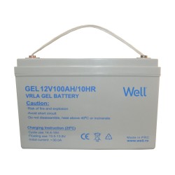 acumulator plumb acid cu gel well 12v 100ah, terminal m8