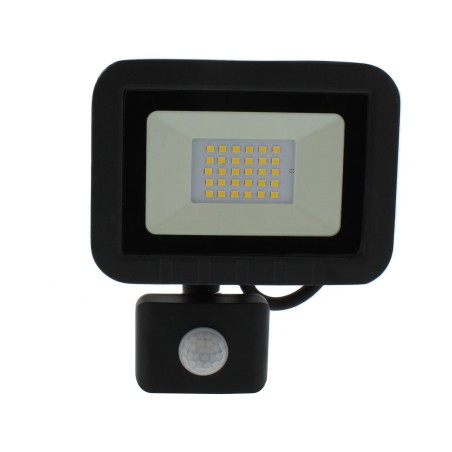 proiector led cu senzor 20w 1800lm ip44 4000k negru, well
