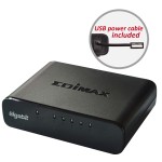 switch edimax es-5500g v3, 5 porturi, gigabit, cablu usb