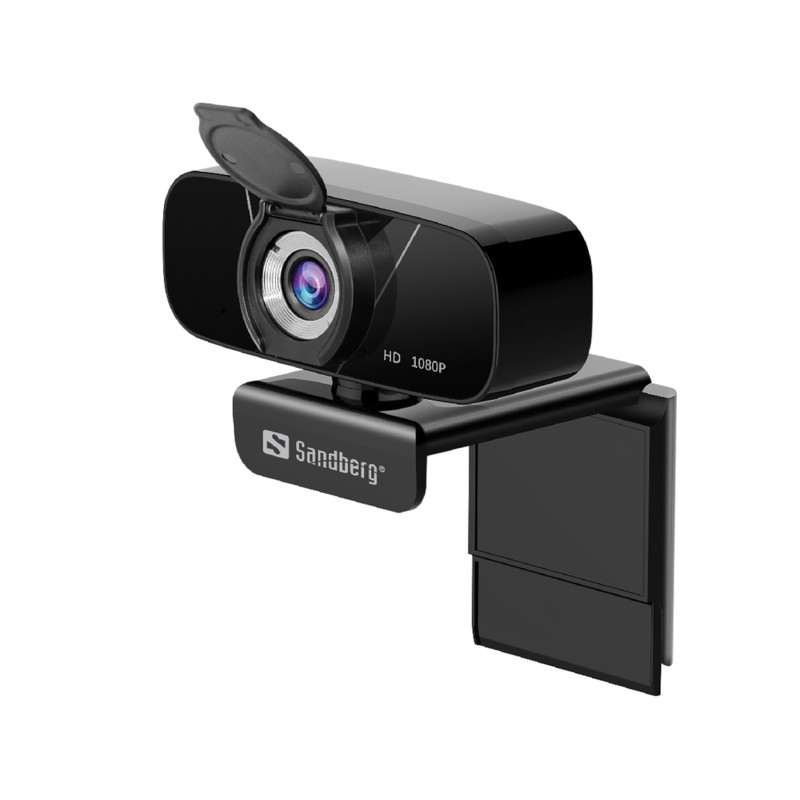 camera web sandberg 134-15, 1080p, usb, microfon, negru camera web sandberg 134-15, 1080p, usb, microfon, negru