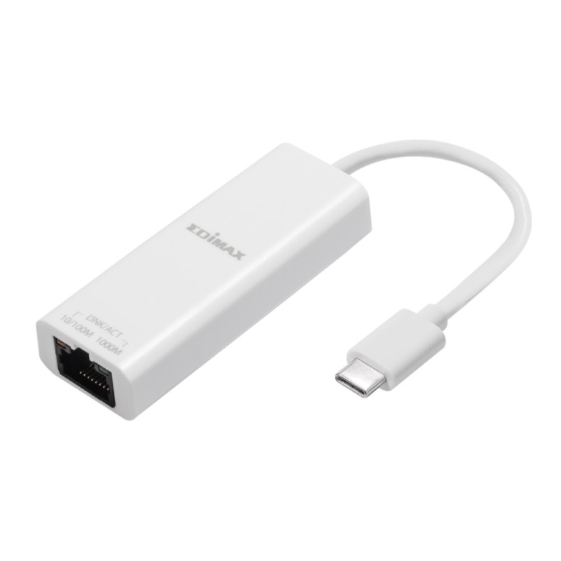 adaptor retea usb-c tata - rj45 tata, gigabit, alb, eu-4306c edimax adaptor retea usb-c tata - rj45 tata, gigabit, alb, eu-4306c edimax