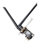 placa de retea pci express wireless ax5400 wi-fi 6e, 2 antene 3dbi, bluetooth 5.2, we3000 cudy