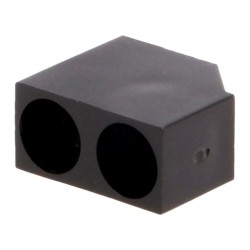 Carcasă diodă LED 5mm poliamidă în unghi neagră UL94V-2