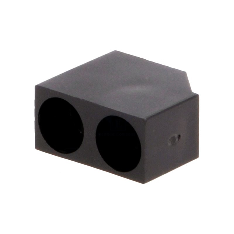 LED-uri, Carcasă diodă LED 5mm poliamidă în unghi neagră UL94V-2 -1, dioda.ro
