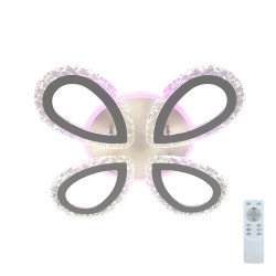 plafoniera ice led 40w 3cct+rgb cu telecomanda, alb, erste