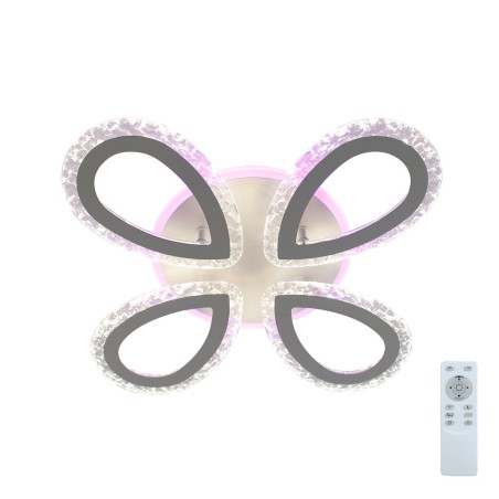 plafoniera ice led 40w 3cct+rgb cu telecomanda, alb, erste