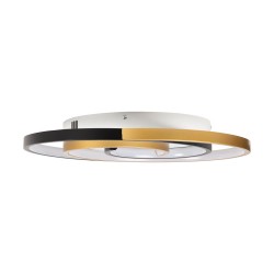 plafoniera trim 30w 42cm 3000-6500k, negru+auriu, erste
