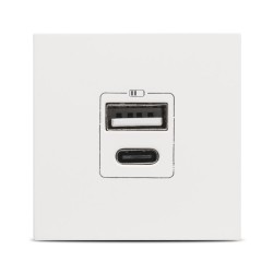 moda voice, priza usb a+c 5v 2,4a 2m, alb mat, elbi