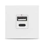 moda voice, priza usb a+c 5v 2,4a 2m, alb mat, elbi