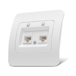 jazz priza utp 2xrj45, alb, elbi