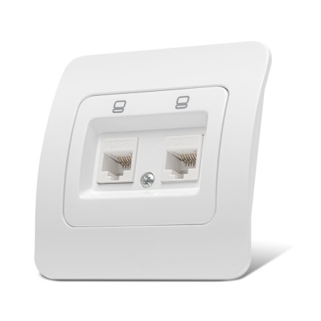 jazz priza utp 2xrj45, alb, elbi