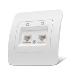 jazz priza utp 2xrj45, alb, elbi