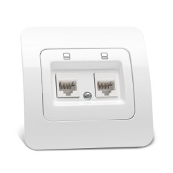 jazz priza utp 2xrj45, alb, elbi