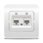 jazz priza utp 2xrj45, alb, elbi