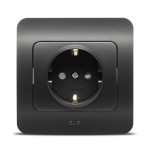 jazz priza cp protectie copii, negru mat, elbi jazz priza cp protectie copii, negru mat, elbi