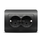 jazz priza dubla cp, negru mat, elbi