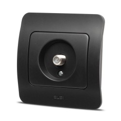 jazz priza tv conector f, negru mat, elbi