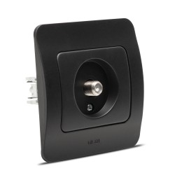 jazz priza tv conector f, negru mat, elbi