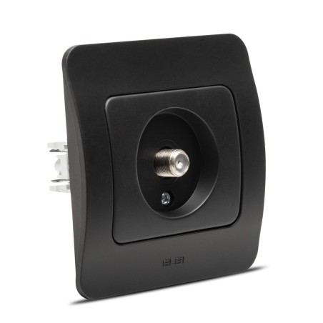 jazz priza tv conector f, negru mat, elbi