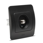 jazz priza tv conector f, negru mat, elbi