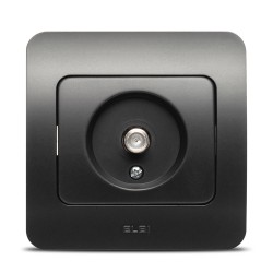 jazz priza tv conector f, negru mat, elbi