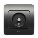 jazz priza tv conector f, negru mat, elbi