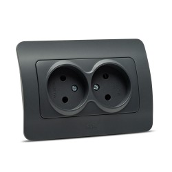 jazz priza dubla fara cp, antracit, elbi