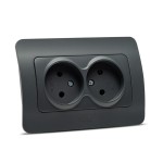 jazz priza dubla fara cp, antracit, elbi jazz priza dubla fara cp, antracit, elbi
