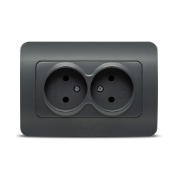 jazz priza dubla fara cp, antracit, elbi