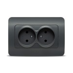 jazz priza dubla fara cp, antracit, elbi jazz priza dubla fara cp, antracit, elbi